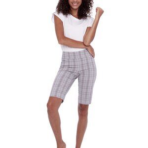 Never Worn Up! Pants Plaid Tailored Shorts – Flattering Pull-On Fit